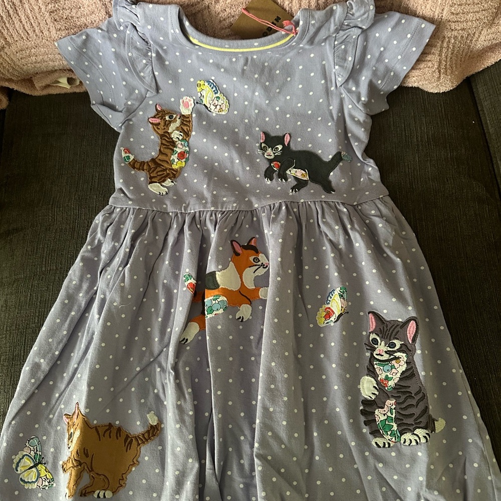 Boden Gray Ruffled Tiered Sundress